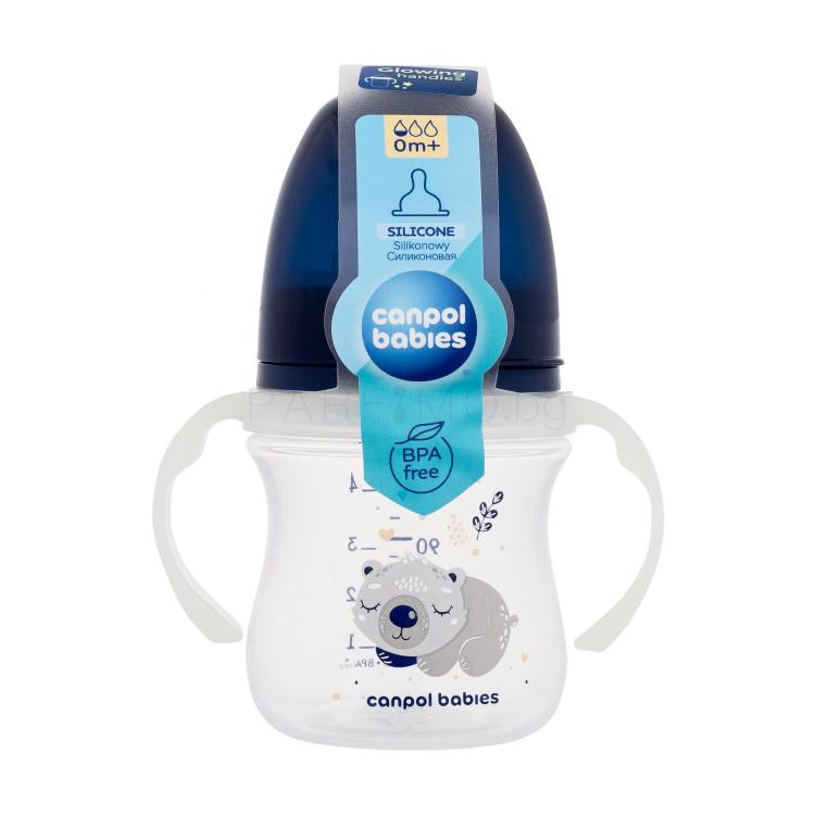 Canpol babies Sleepy Koala Easy Start Anti-Colic Bottle Blue 0m+ Бебешко шише за деца 120 ml