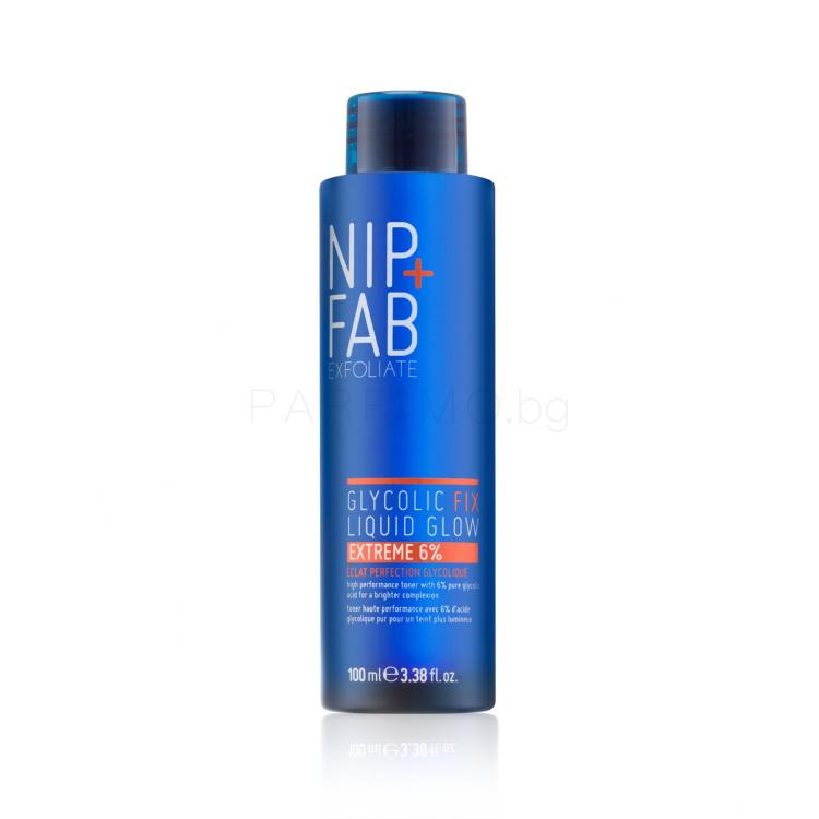 NIP+FAB Exfoliate Glycolic Fix Liquid Glow Extreme 6% Лосион за лице за жени 100 ml