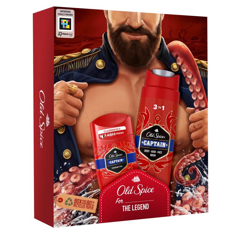 Old Spice Captain Подаръчен комплект деостик 50 ml + душ гел 3в1 250 ml