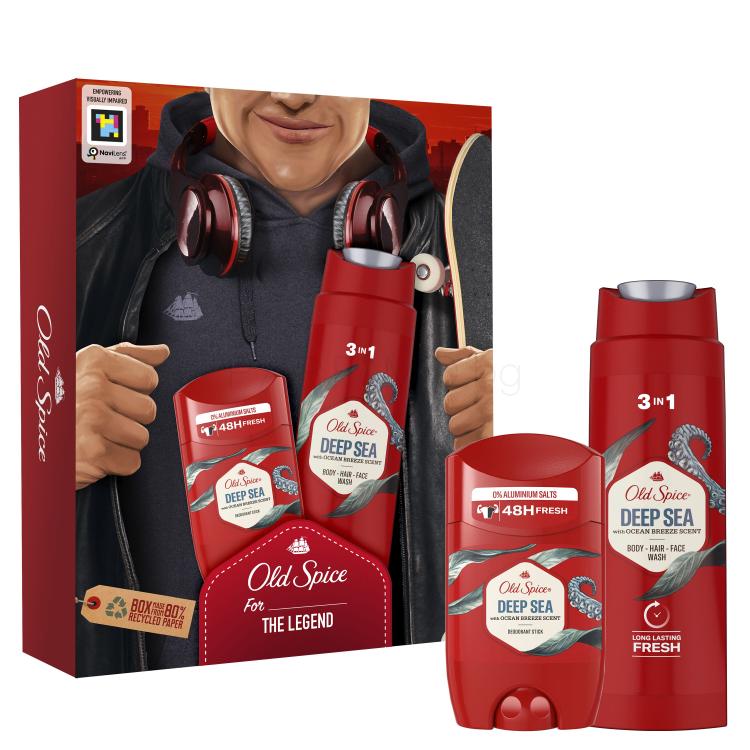 Old Spice Deep Sea Подаръчен комплект деостик 50 ml + душ гел 3в1 250 ml