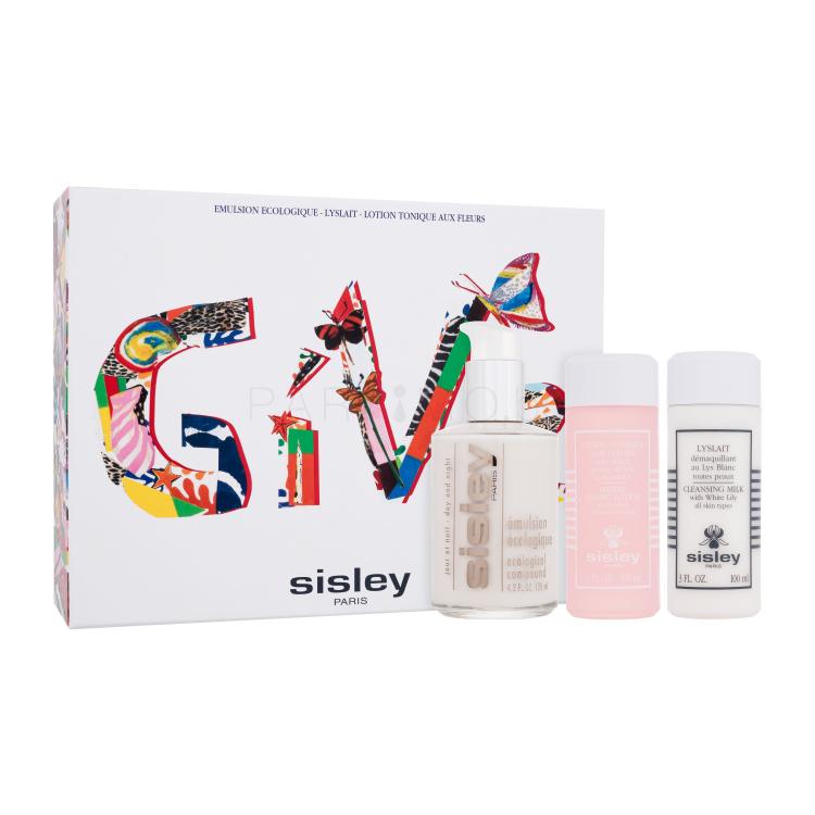 Sisley Give The Essentials Gift Set Подаръчен комплект емулсия за лице Ecological Compound Day And Night 125 ml + почистващ лосион Lyslait Cleansing Milk With White Lily 100 ml + лосион за лице Floral Toning Lotion 100 ml