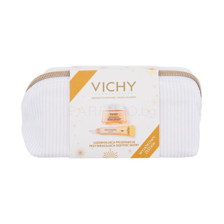 Vichy Neovadiol Peri-Menopause Подаръчен комплект крем за лице Neovadiol Peri-Menopause Redensifying Lifting Day Cream 50 ml + грижа за устни и околоочна зона Neovadiol Eye &amp; Lip Care 15 ml + козметична чантичка