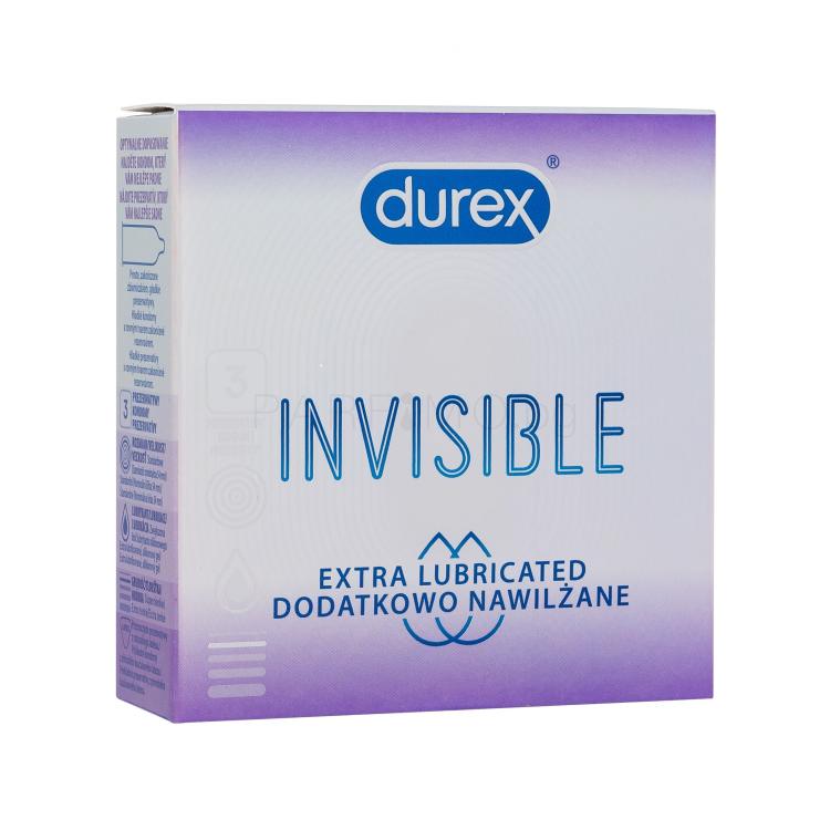 Durex Invisible Extra Lubricated Презерватив за мъже Комплект