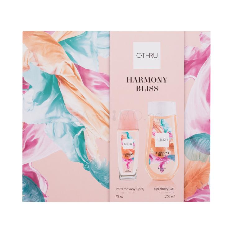 C-THRU Harmony Bliss Подаръчен комплект спрей за тяло 75 ml + душ гел 250 ml увредена кутия