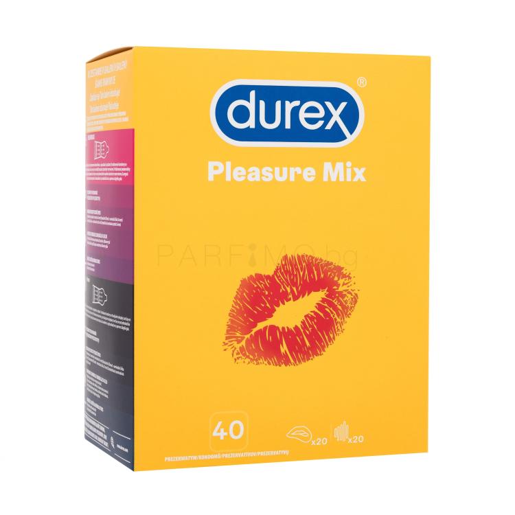 Durex Pleasure Mix Презерватив за мъже Комплект увредена кутия