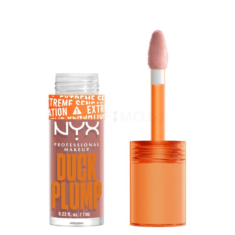 NYX Professional Makeup Duck Plump Блясък за устни за жени 7 ml Нюанс 02 Banging Bare