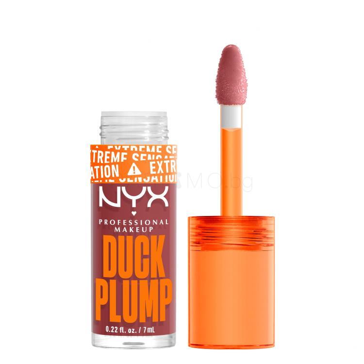 NYX Professional Makeup Duck Plump Блясък за устни за жени 7 ml Нюанс 08 Mauve Out Of My Way