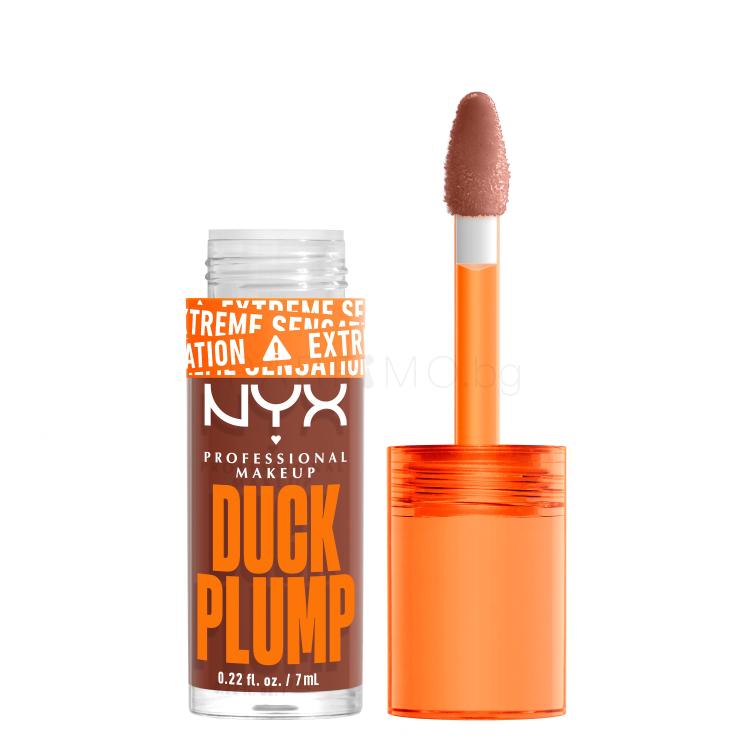 NYX Professional Makeup Duck Plump Блясък за устни за жени 7 ml Нюанс 07 Mocha Me Crazy