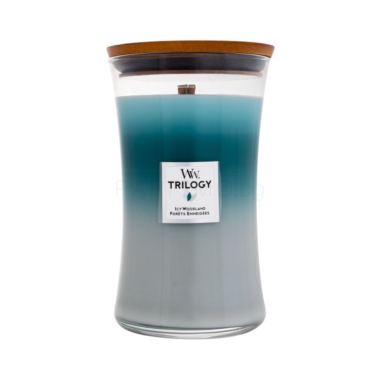 WoodWick Trilogy Icy Woodland Ароматна свещ 610 g