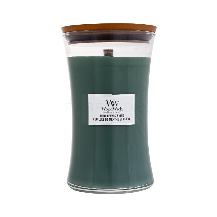 WoodWick Mint Leaves &amp; Oak Ароматна свещ 610 g