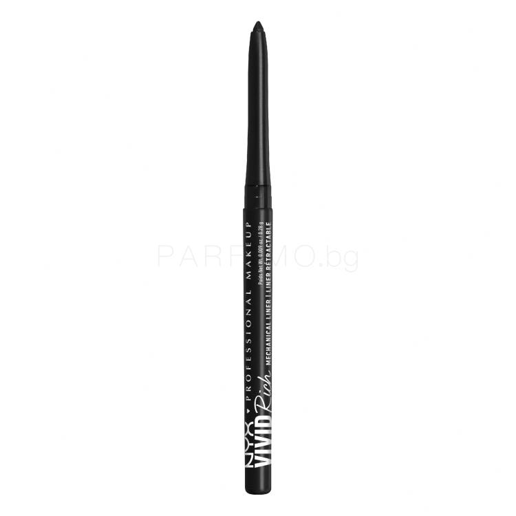 NYX Professional Makeup Vivid Rich Mechanical Liner Молив за очи за жени 0,28 g Нюанс 16 Always Onyx