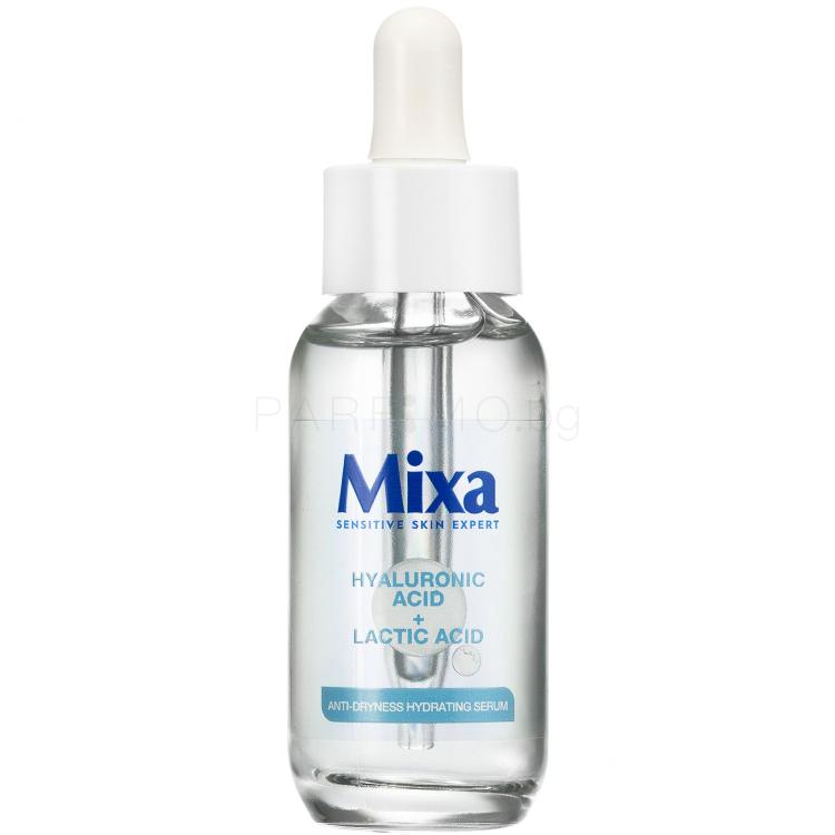 Mixa Hyaluronic Acid + Lactic Acid Anti-Dryness Hydrating Serum Серум за лице за жени 30 ml