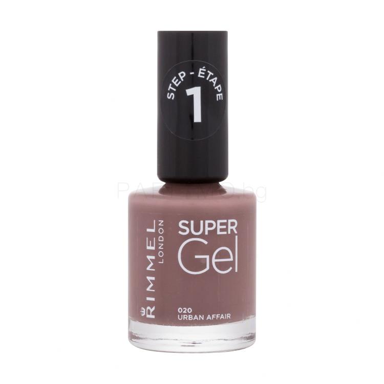 Rimmel London Super Gel STEP1 Лак за нокти за жени 12 ml Нюанс 020 Urban Affair увреден флакон