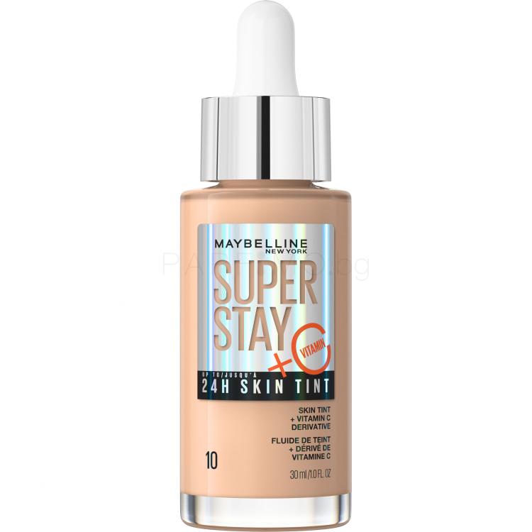 Maybelline Superstay 24H Skin Tint + Vitamin C Фон дьо тен за жени 30 ml Нюанс 10