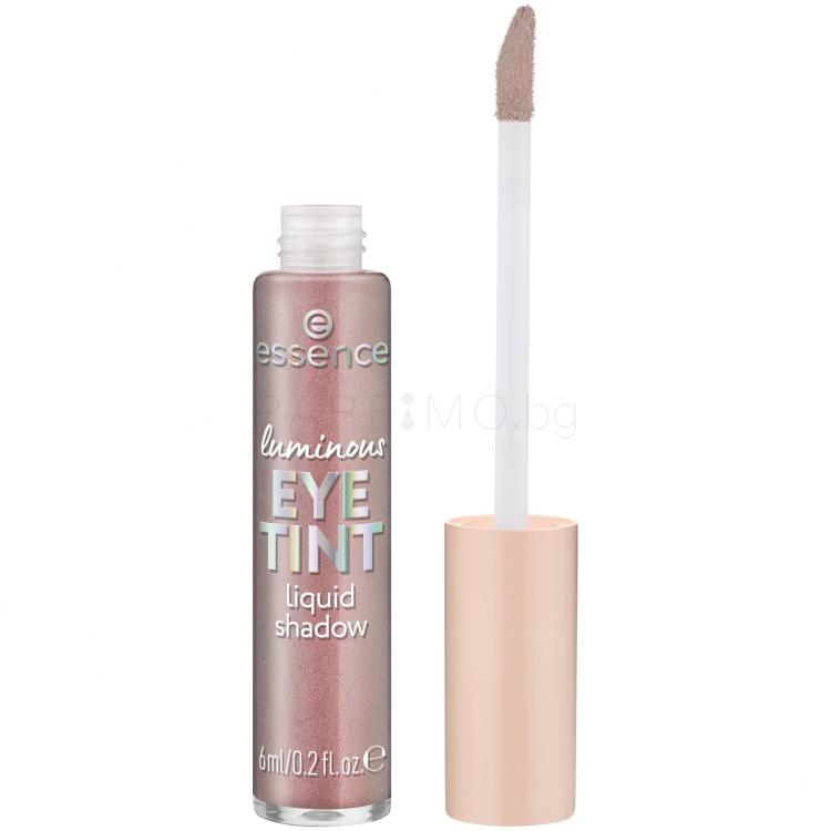 Essence Luminous Eye Tint Liquid Shadow Сенки за очи за жени 6 ml Нюанс 04 Glazed Candy Cloud