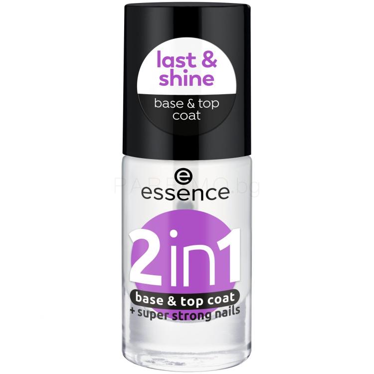 Essence 2In1 Base &amp; Top Coat Лак за нокти за жени 8 ml