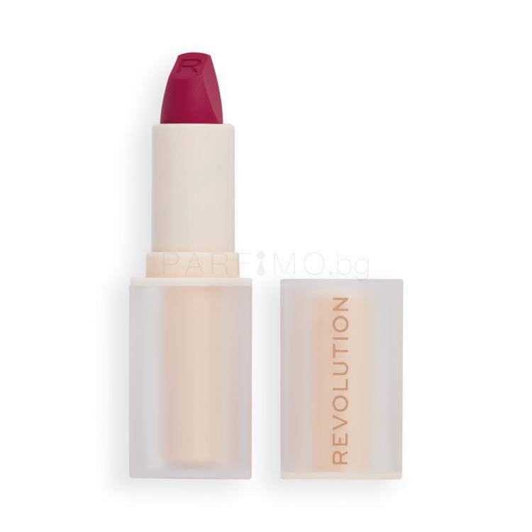 Makeup Revolution London Lip Allure Soft Satin Lipstick Червило за жени 3,2 g Нюанс Material Girl Wine