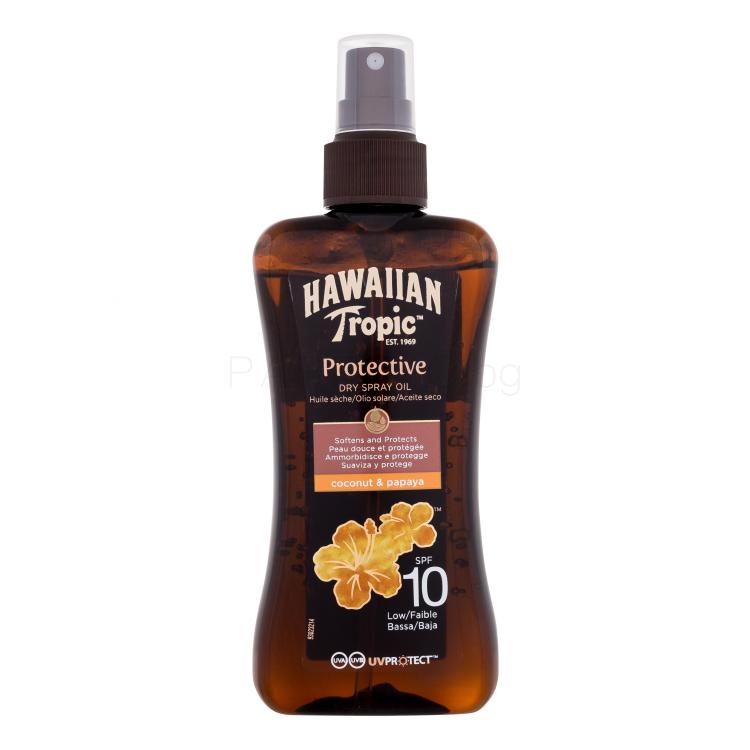 Hawaiian Tropic Protective Dry Spray Oil SPF10 Слънцезащитна козметика за тяло 200 ml