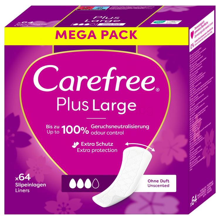 Carefree Plus Large Unscented Ежедневна дамска превръзка за жени Комплект