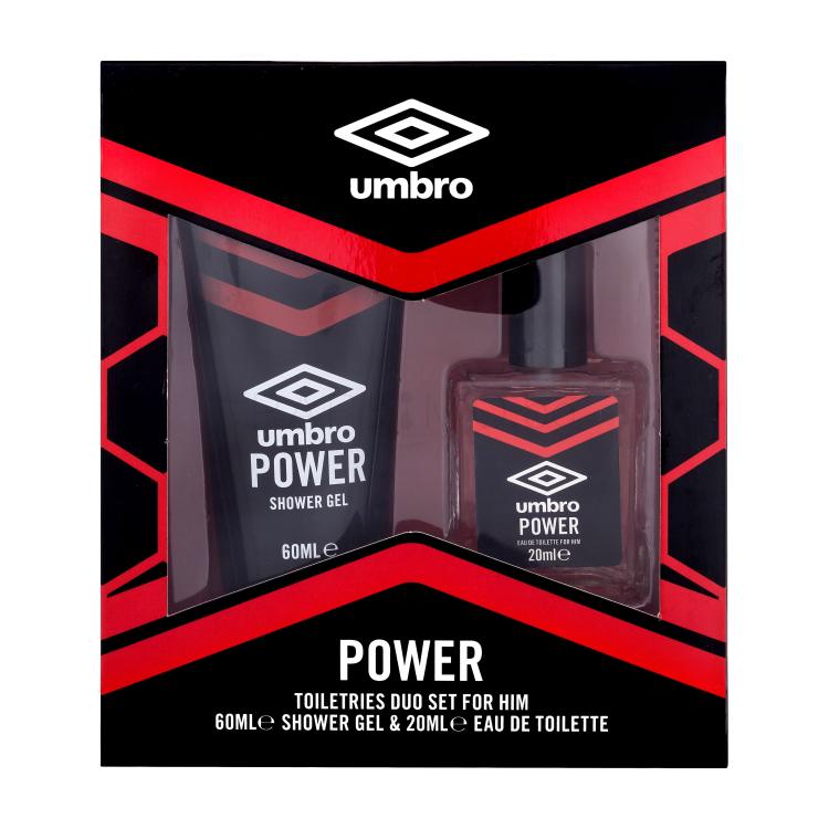 UMBRO Power Подаръчен комплект EDT 20 ml + душ гел 60 ml увредена кутия