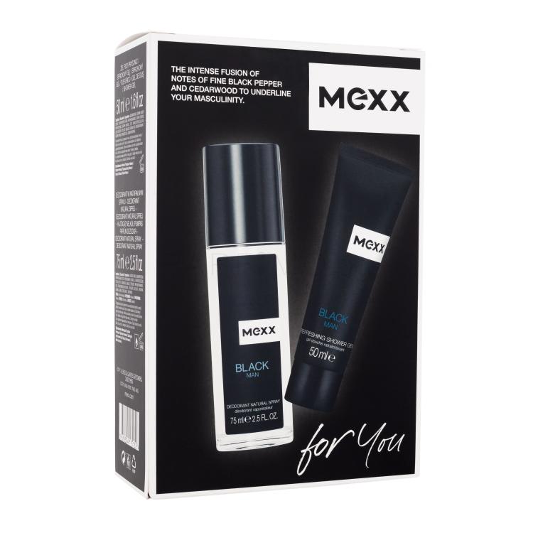 Mexx Black Подаръчен комплект дезодорант 75 ml + душ гел 50 ml увредена кутия