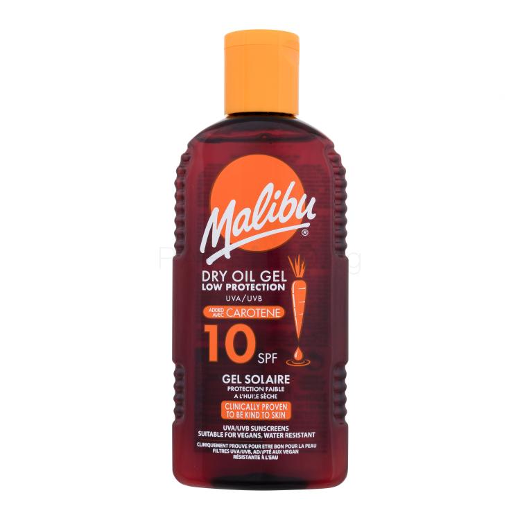 Malibu Dry Oil Gel With Carotene SPF10 Слънцезащитна козметика за тяло 200 ml