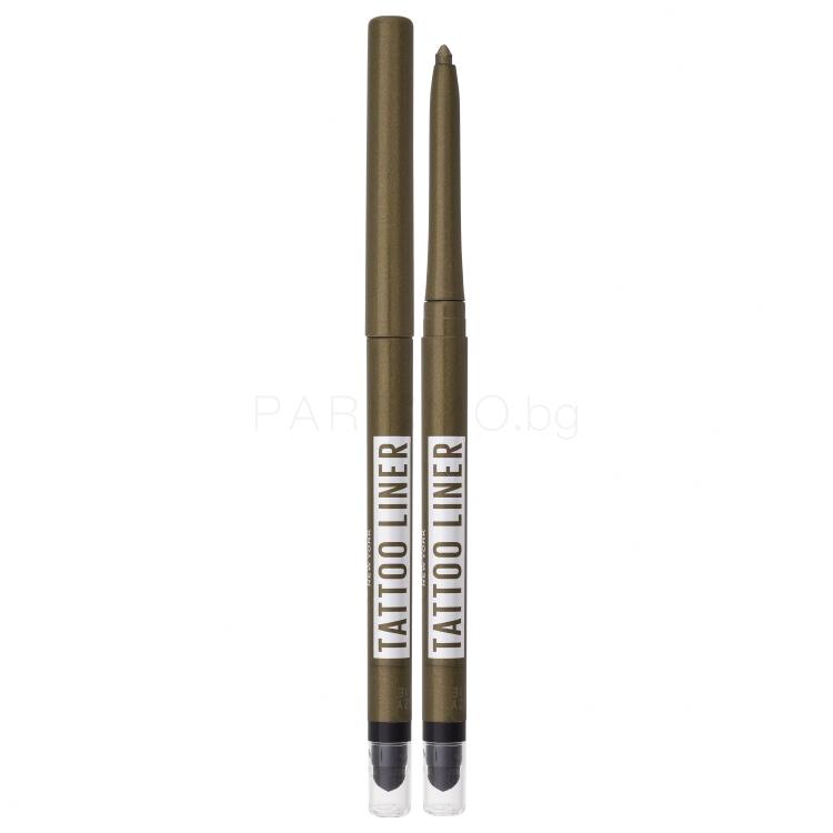 Maybelline Tattoo Liner Automatic Gel Pencil Молив за очи за жени 0,73 g Нюанс 060 Emerald Energy