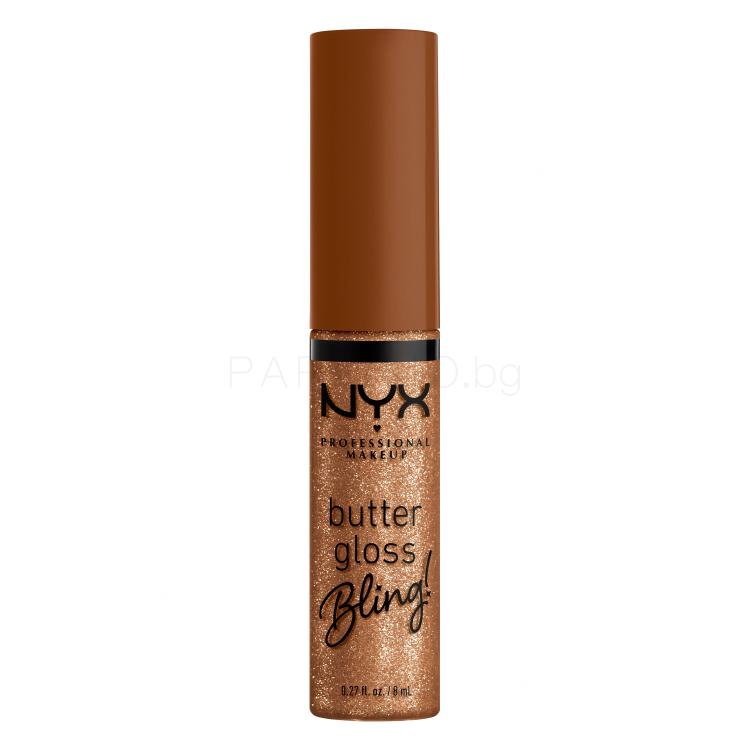 NYX Professional Makeup Butter Gloss Bling Блясък за устни за жени 8 ml Нюанс 04 Pay Me In Gold