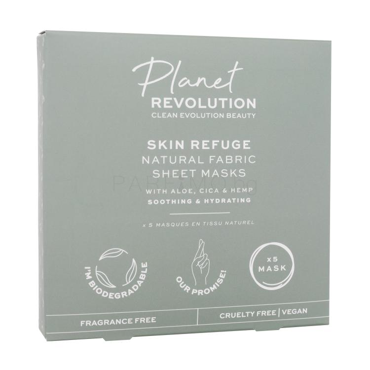 Planet Revolution Skin Refuge Soothing &amp; Hydrating Natural Fabric Sheet Mask Маска за лице за жени Комплект