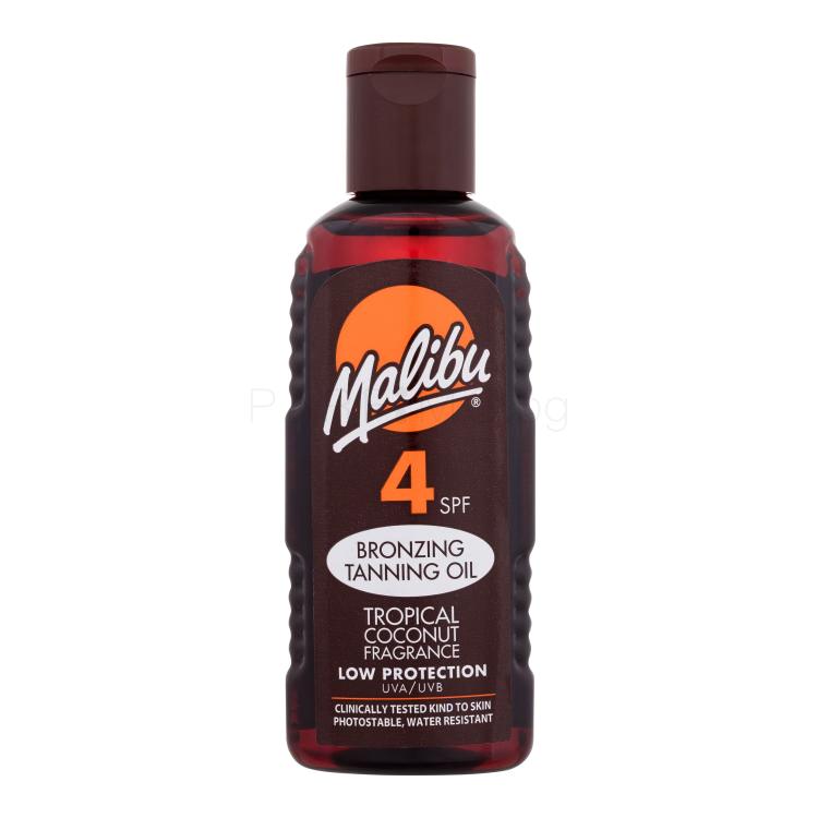 Malibu Bronzing Tanning Oil SPF4 Слънцезащитна козметика за тяло за жени 100 ml