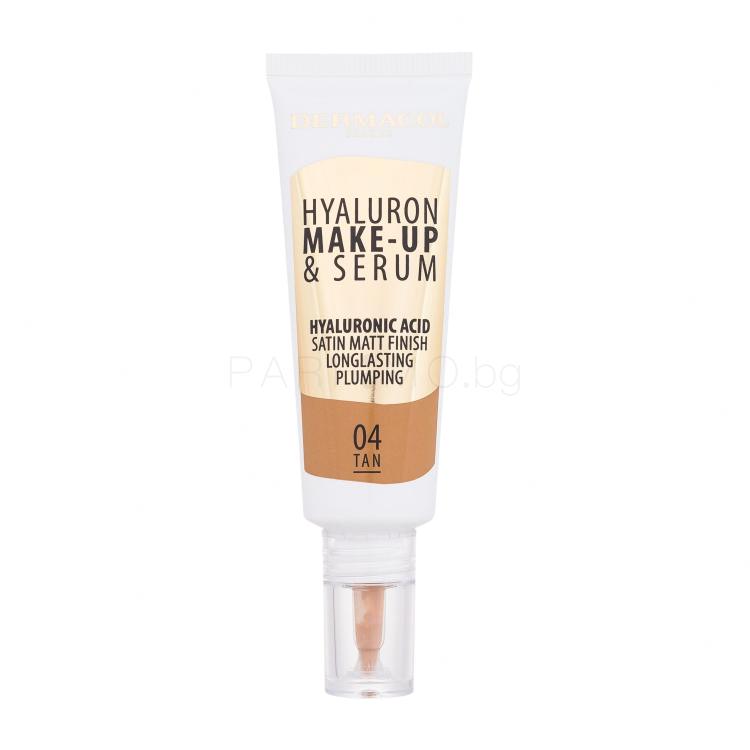 Dermacol Hyaluron Make-Up &amp; Serum Фон дьо тен за жени 25 g Нюанс 04 Tan