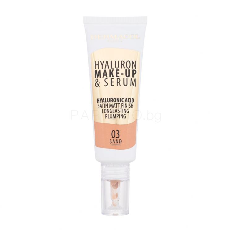 Dermacol Hyaluron Make-Up &amp; Serum Фон дьо тен за жени 25 g Нюанс 03 Sand