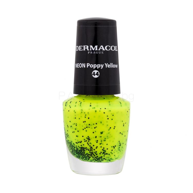 Dermacol Neon Лак за нокти за жени 5 ml Нюанс 44 Poppy Yellow