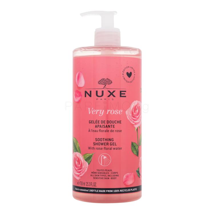 NUXE Very Rose Soothing Shower Gel Душ гел за жени 750 ml