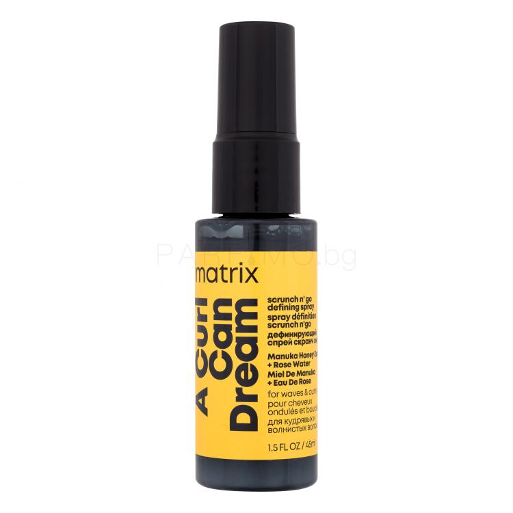 Matrix A Curl Can Dream Scrunch N&#039; Go Defining Spray Грижа „без отмиване“ за жени 45 ml