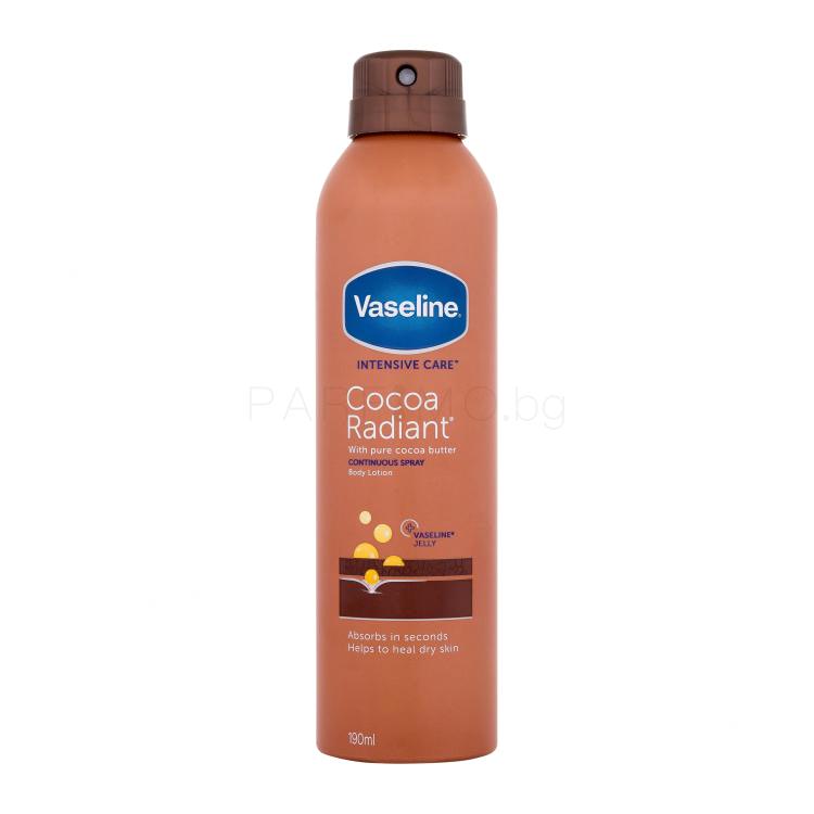 Vaseline Intensive Care Cocoa Radiant Body Lotion Spray Лосион за тяло 190 ml