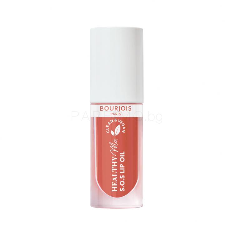 BOURJOIS Paris Healthy Mix Clean &amp; Vegan S.O.S Lip Oil Масло за устни за жени 4,5 ml Нюанс 5 Coeur Cacao