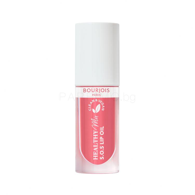 BOURJOIS Paris Healthy Mix Clean &amp; Vegan S.O.S Lip Oil Масло за устни за жени 4,5 ml Нюанс 4 Pink Passion