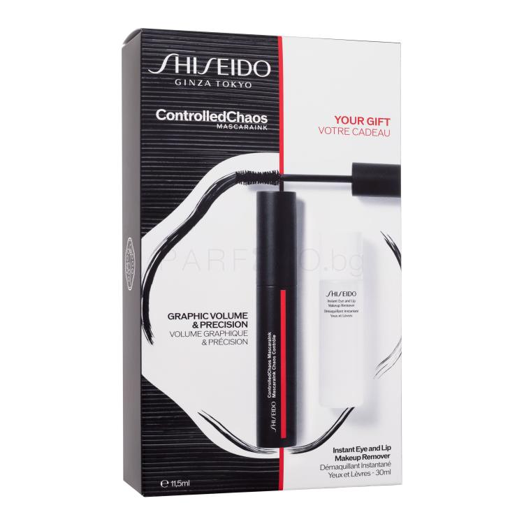 Shiseido ControlledChaos MascaraInk Подаръчен комплект спирала ControlledChaos MascaraInk 11,5 ml + почистване на грим Instant Eye and Lip Makeup Remover 30 ml