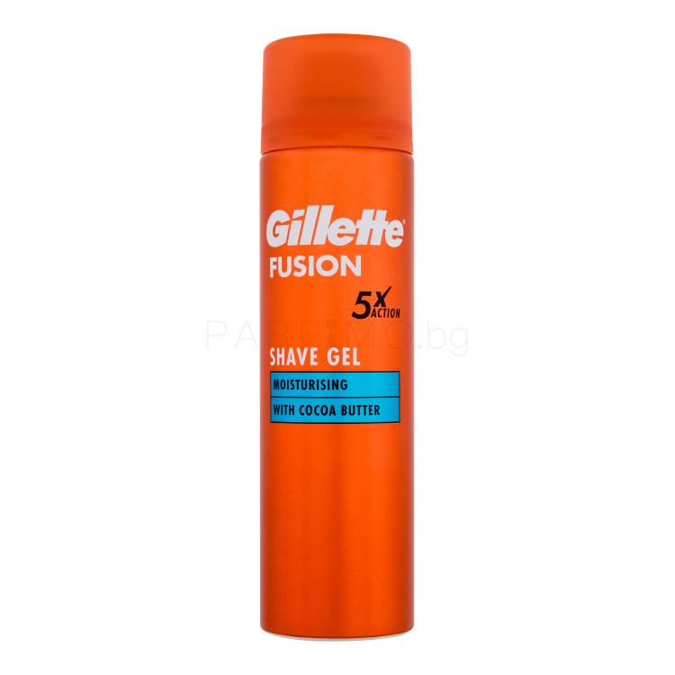 Gillette Fusion Moisturising Shave Gel Гел за бръснене за мъже 200 ml