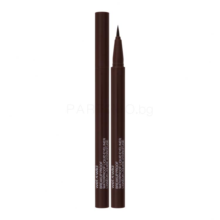 Wet n Wild Breakup Proof Waterproof Liquid Eyeliner Очна линия за жени 0,9 ml Нюанс Brown