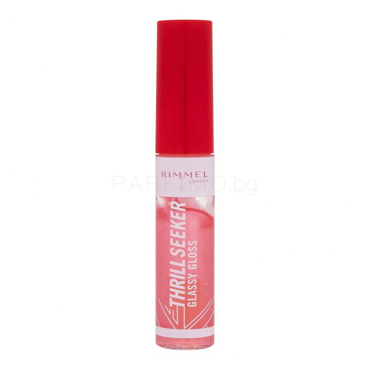 Rimmel London Thrill Seeker Glassy Gloss Блясък за устни за жени 11 ml Нюанс 100 Coco Suga