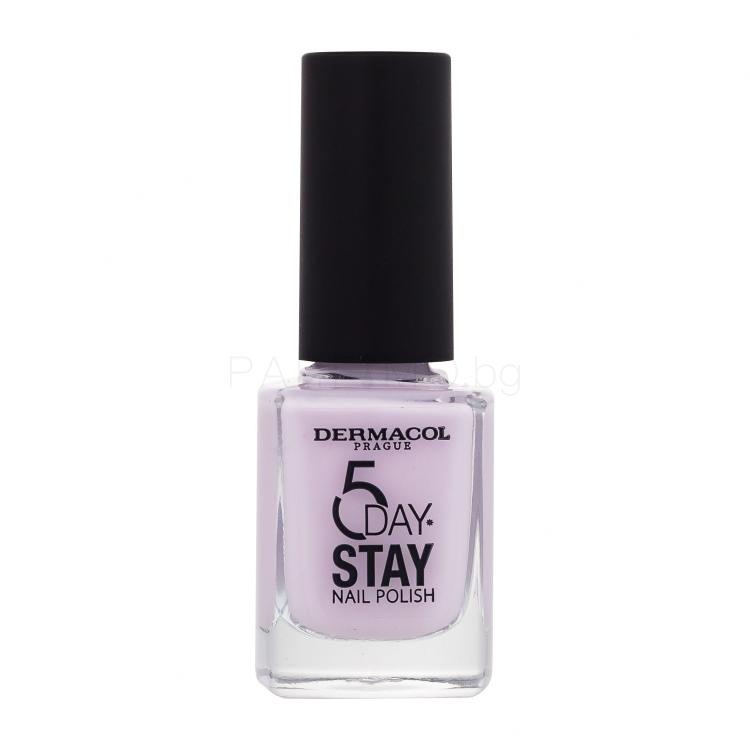 Dermacol 5 Day Stay Лак за нокти за жени 11 ml Нюанс 59 Mermaid White