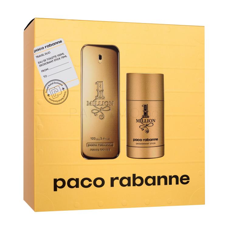 Paco Rabanne 1 Million Подаръчен комплект EDT 100 ml + деостик 75 ml увредена кутия