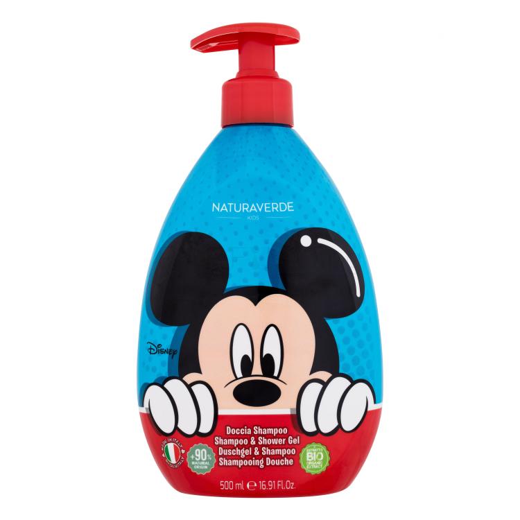 Naturaverde Mickey Mouse Shampoo &amp; Shower Gel Шампоан за деца 500 ml