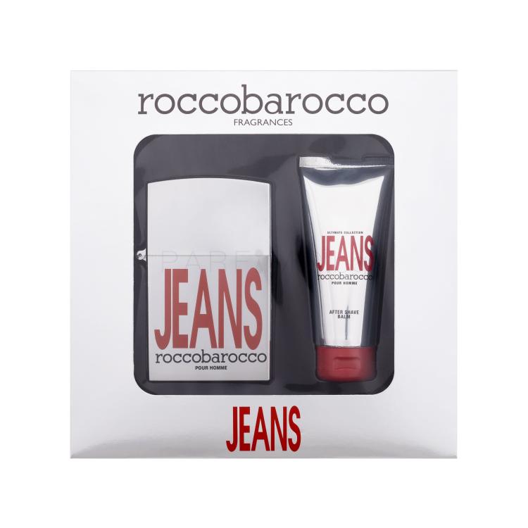 Roccobarocco Jeans Подаръчен комплект EDT 75 ml + балсам за след бръснене 100 ml