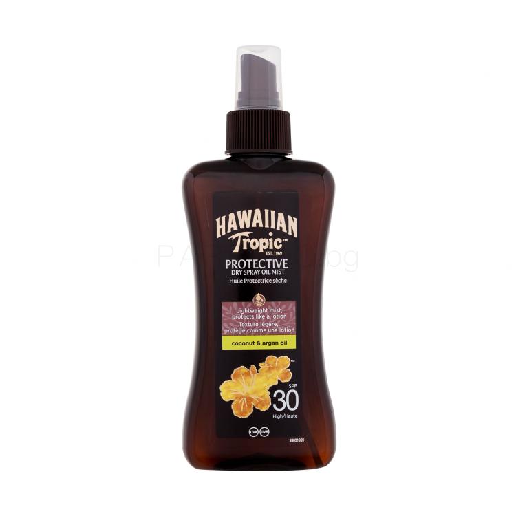 Hawaiian Tropic Protective Dry Spray Oil SPF30 Слънцезащитна козметика за тяло 200 ml