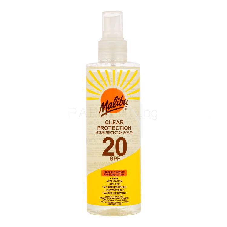 Malibu Clear Protection SPF20 Слънцезащитна козметика за тяло 250 ml