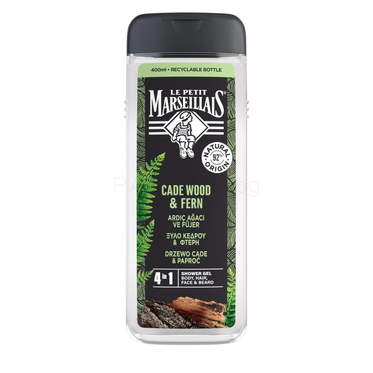 Le Petit Marseillais Cade Wood &amp; Fern Душ гел за мъже 400 ml