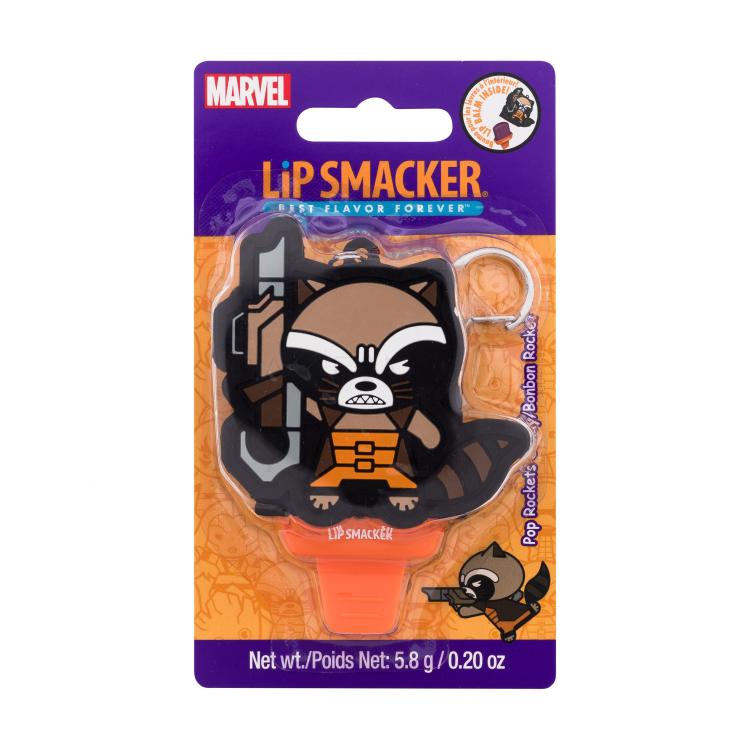 Lip Smacker Marvel Guardians of the Galaxy Rocket Keychain Lip Balm Pop Rockets Candy Балсам за устни за деца 5,8 g